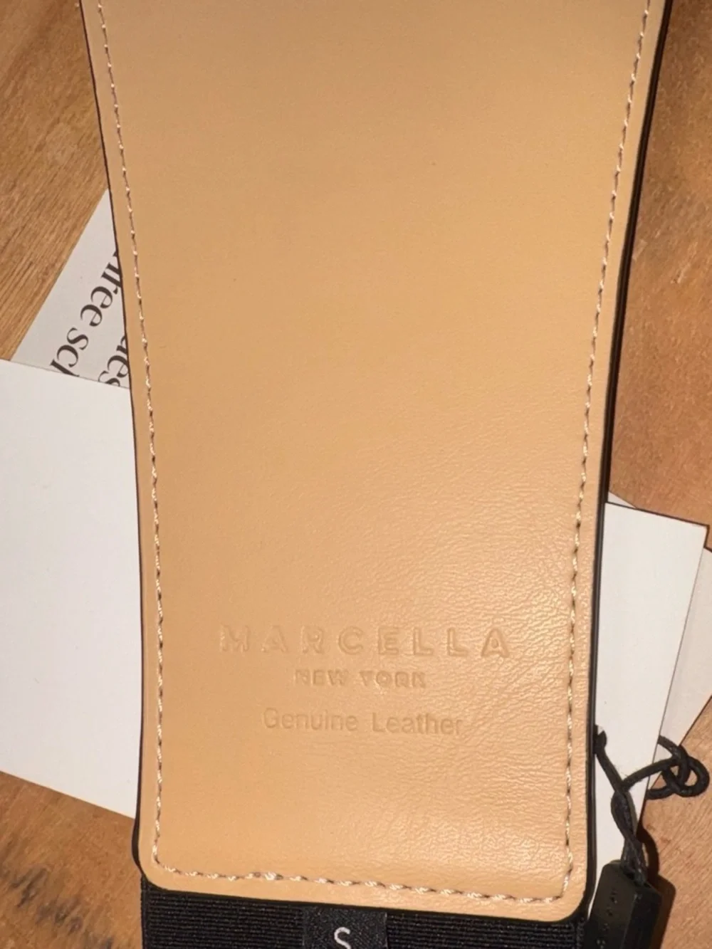 NWT MARCELLA NY Black Wide Contour Waist Belt - “Chambers Belt”